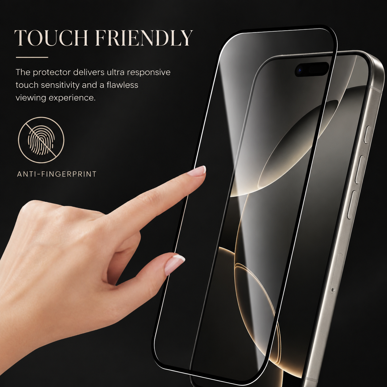 Premium Tempered Glass Screen Protector HD Clear Full Coverage Scratch Resistant Bubble Free Fingerprint Resistant Compatible with iPhone