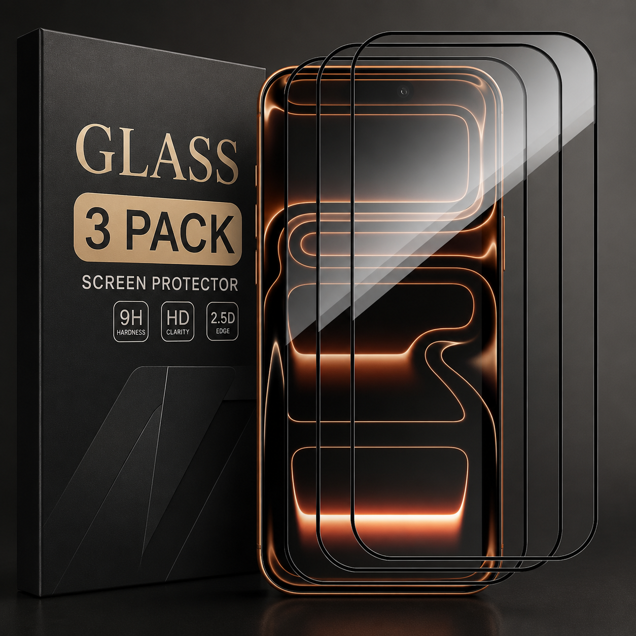 Premium Tempered Glass Screen Protector HD Clear Full Coverage Scratch Resistant Bubble Free Fingerprint Resistant Compatible with iPhone