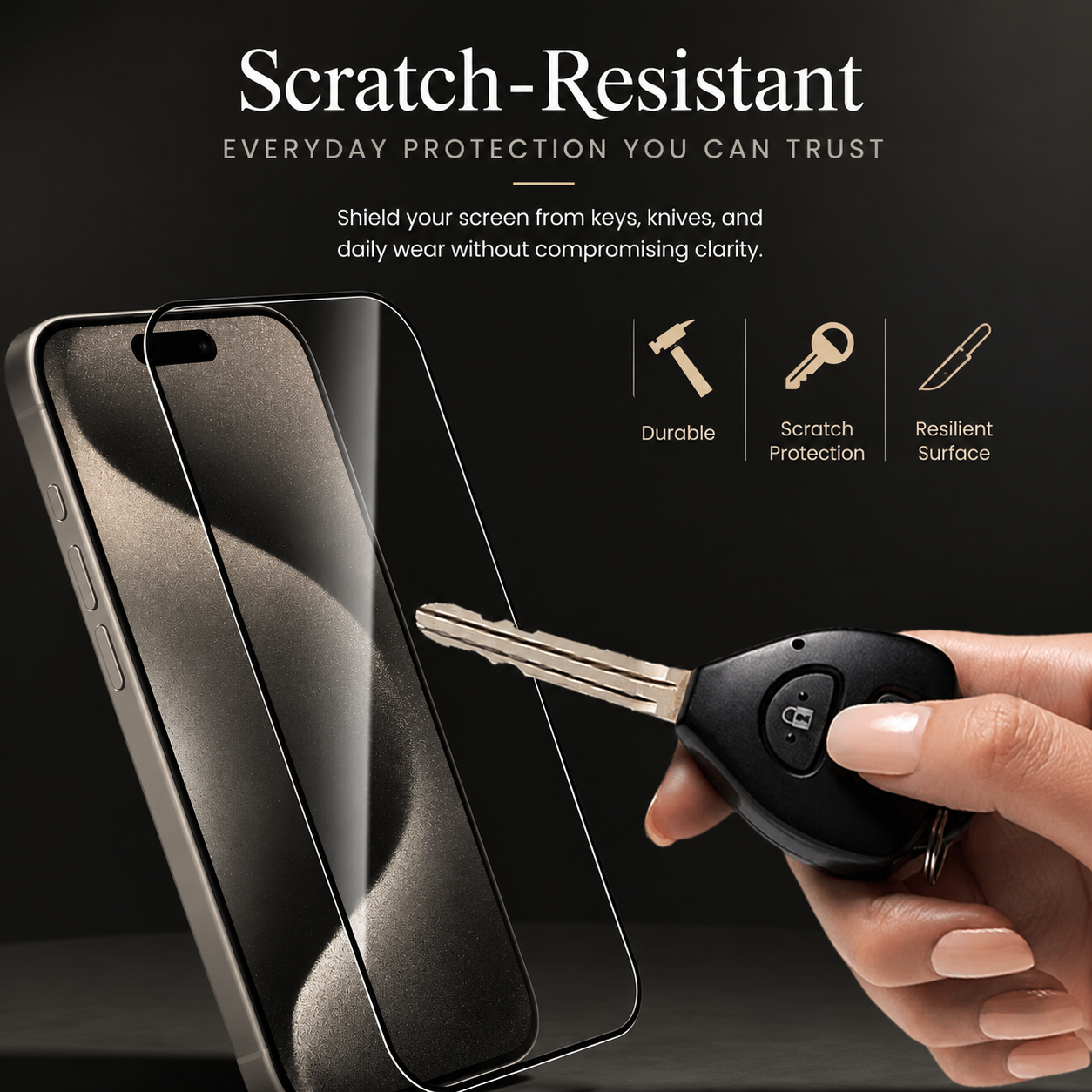 Premium Tempered Glass Screen Protector HD Clear Full Coverage Scratch Resistant Bubble Free Fingerprint Resistant Compatible with iPhone