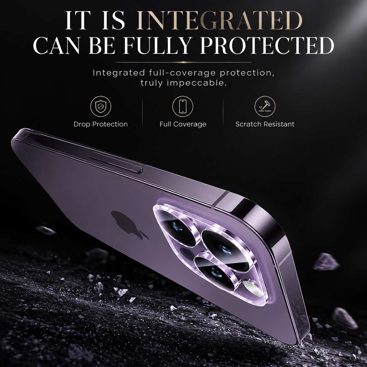 Premium Ultra Thin Camera Lens Protector 4 Pack Tempered Glass Camera Lens Cover Anti-Scratch Anti-Fingerprint Full Coverage HD Clear Compatible with iPhone
