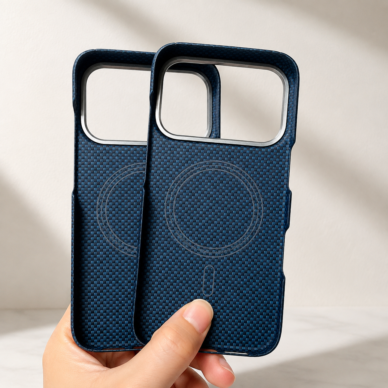 Premium iPhone Case 600D Real Carbon Fiber MagSafe Compatible Aramid Kevlar Cover Camera Lens Protection Waterproof Anti Fingerprint Ultra Thin Design