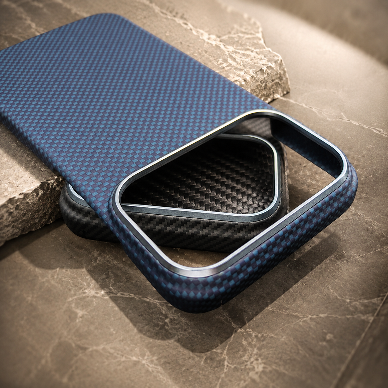Premium iPhone Case 600D Real Carbon Fiber MagSafe Compatible Aramid Kevlar Cover Camera Lens Protection Waterproof Anti Fingerprint Ultra Thin Design