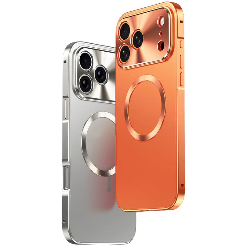 Premium iPhone Case Aluminum Alloy Frame Protective Cover Ultra Thin Frosted Matte Back Shockproof Camera Lens Guard Full Coverage