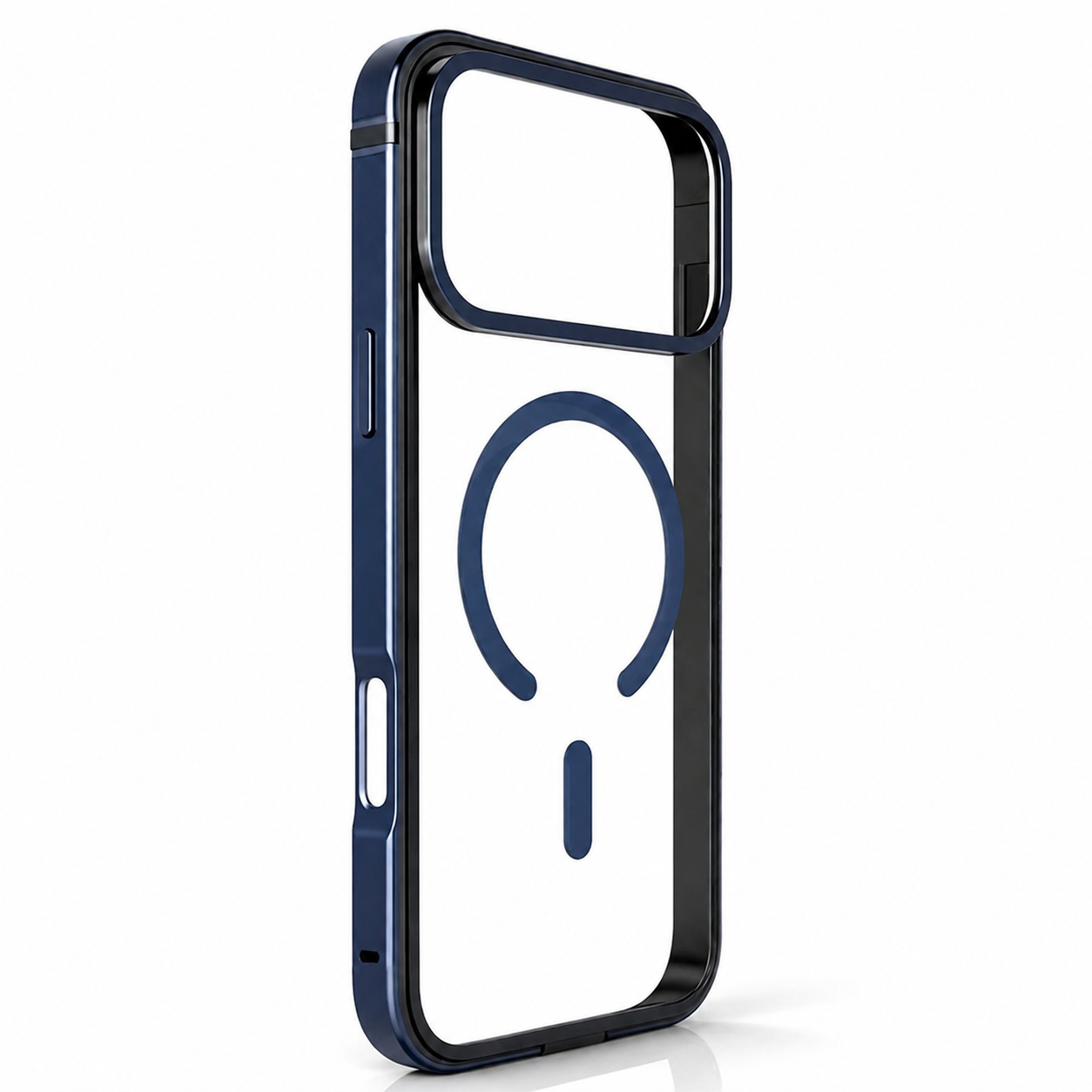 Premium iPhone Case Aluminum Frame MagSafe Compatible Magnetic Protective Cover HD Transparent Backplate Shockproof Camera Lens Guard