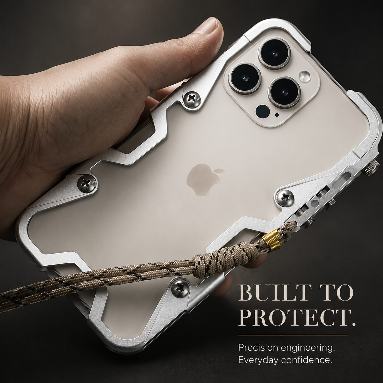 Premium iPhone Case Aluminum Metal Armor Bumper Shockproof Protective Cover Rugged Frame Design Scratch Resistant Slim Durable Full Coverage