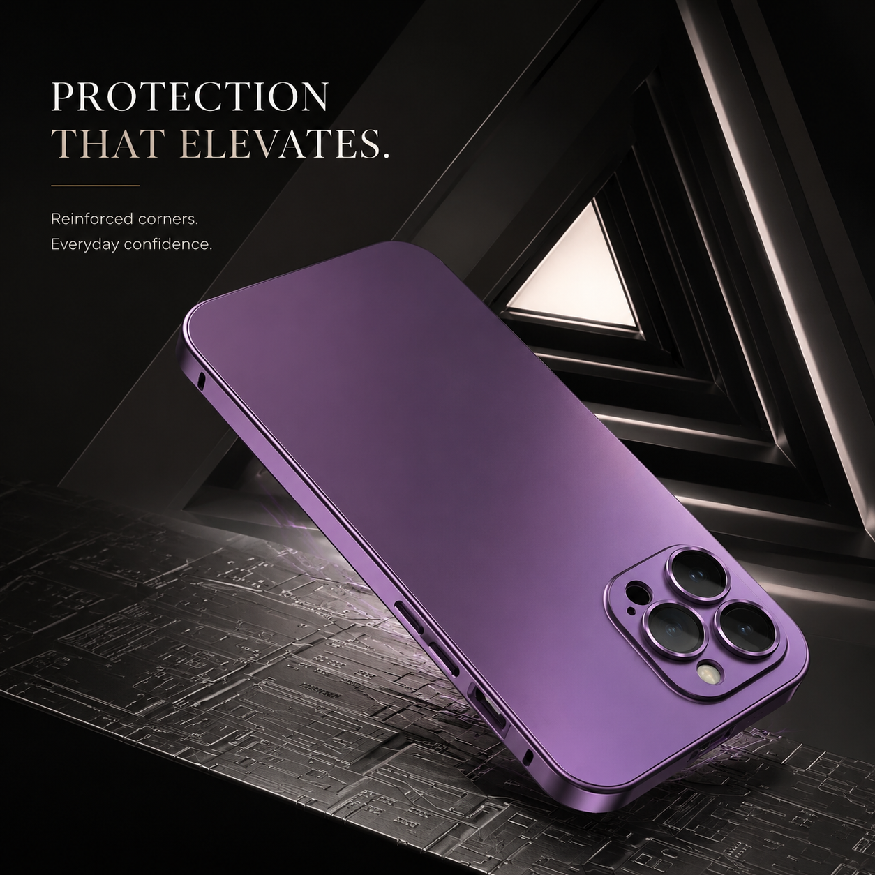 Premium iPhone Case Aluminum Metal Frame Shockproof Protective Cover PC Back Camera Lens Protection Wireless Charging Compatible Slim Luxury Design
