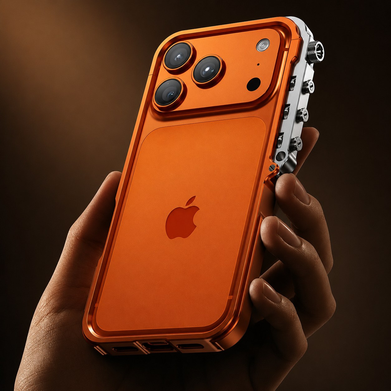 Premium iPhone Case Cyberpunk Aluminum Alloy Mechanical Bumper Metal Frame Shockproof Heavy Duty Camera Lens Protection Protective Design