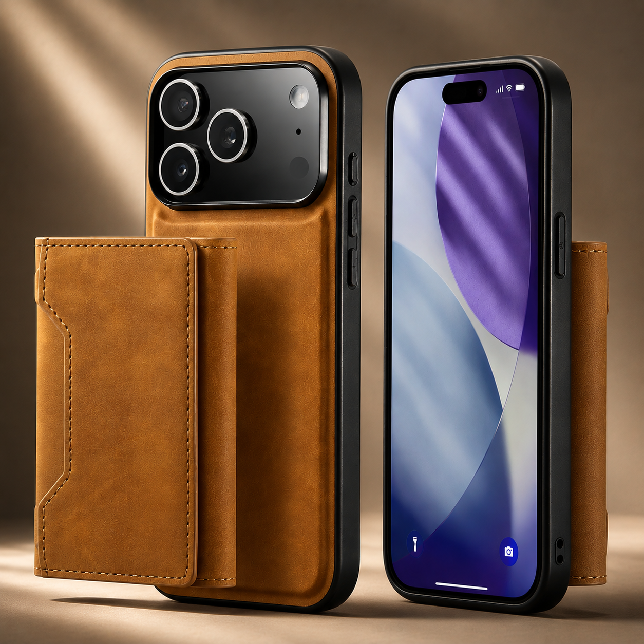 Premium iPhone Case Detachable Magnetic Leather Wallet Protective Cover Card Holder Kickstand Camera Lens Protection Anti Scratch Full Coverage