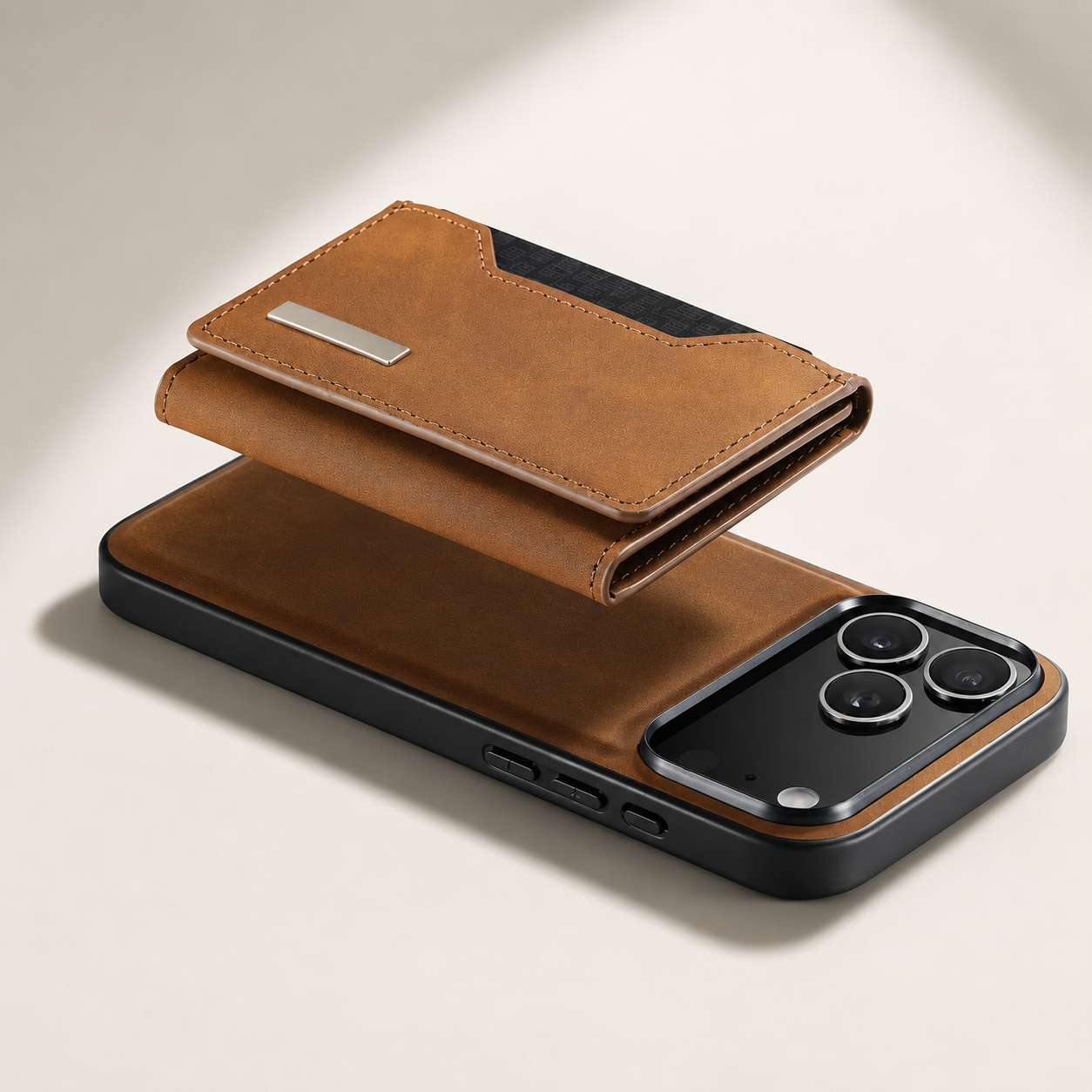 Premium iPhone Case Detachable Magnetic Leather Wallet Protective Cover Card Holder Kickstand Camera Lens Protection Anti Scratch Full Coverage