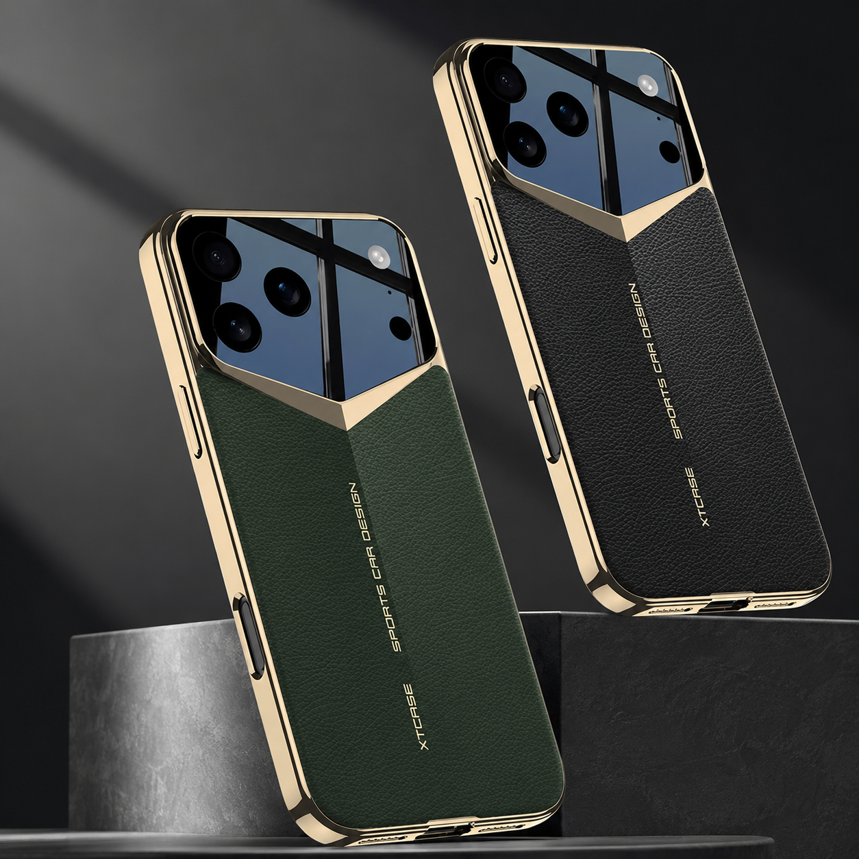 Premium iPhone Case Electroplated Leather Protective Cover Shockproof Hard Shell Camera Lens Protection Anti Fingerprint Anti Scratch Slim Full Coverage