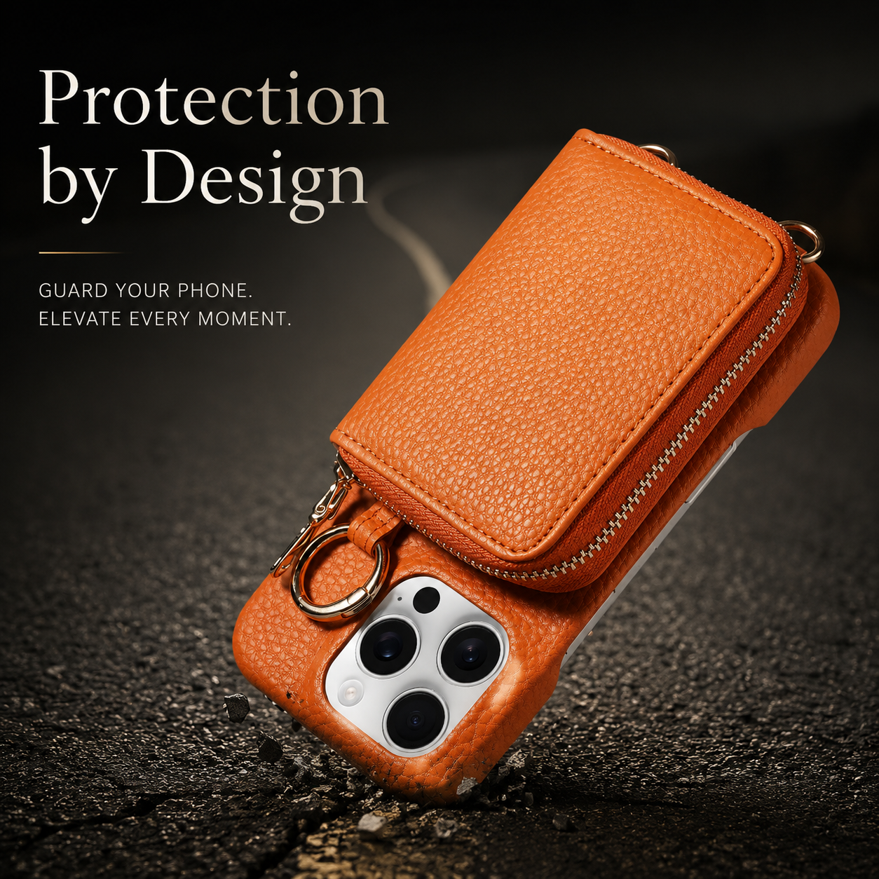 Premium iPhone Case Faux Leather Crossbody Wallet Cover Card Holder Ring Stand Shockproof Anti Scratch Protective Case Lanyard Full Coverage