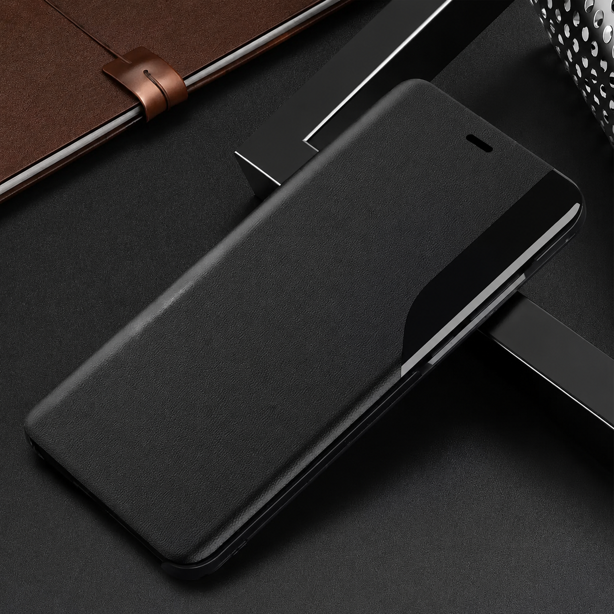 Premium iPhone Case Flip Wallet Stand Cover PU Leather MagSafe Compatible Card Holder Shockproof Protective Magnetic Closure Full Coverage Design
