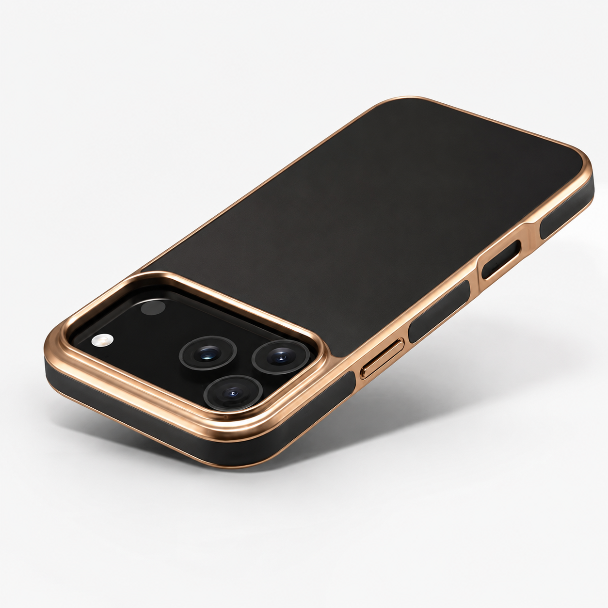 Premium iPhone Case Genuine Cowhide Leather Protective Cover Electroplated Frame Shockproof Non Slip Heat Resistant Scratch Resistant Slim Full Coverage