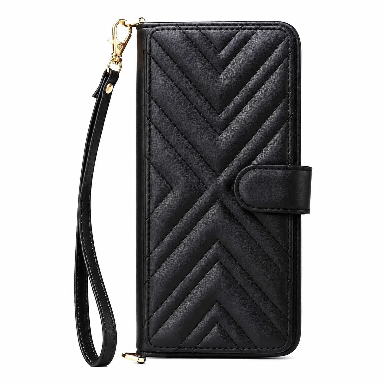 Premium iPhone Case Leather Flip Wallet Cover Card Holder Shockproof Protective Cover Magnetic Closure Kickstand Full Body Protection Design