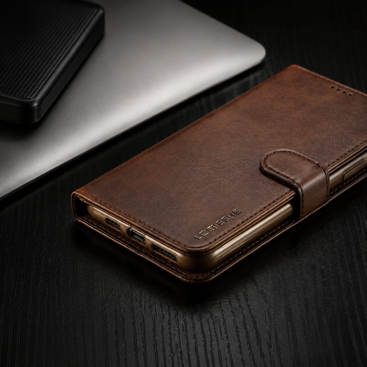 Premium iPhone Case Leather Wallet Cover Flip Card Holder Magnetic Closure Shockproof Protective Case Slim Full Coverage Screen Camera Protection Design