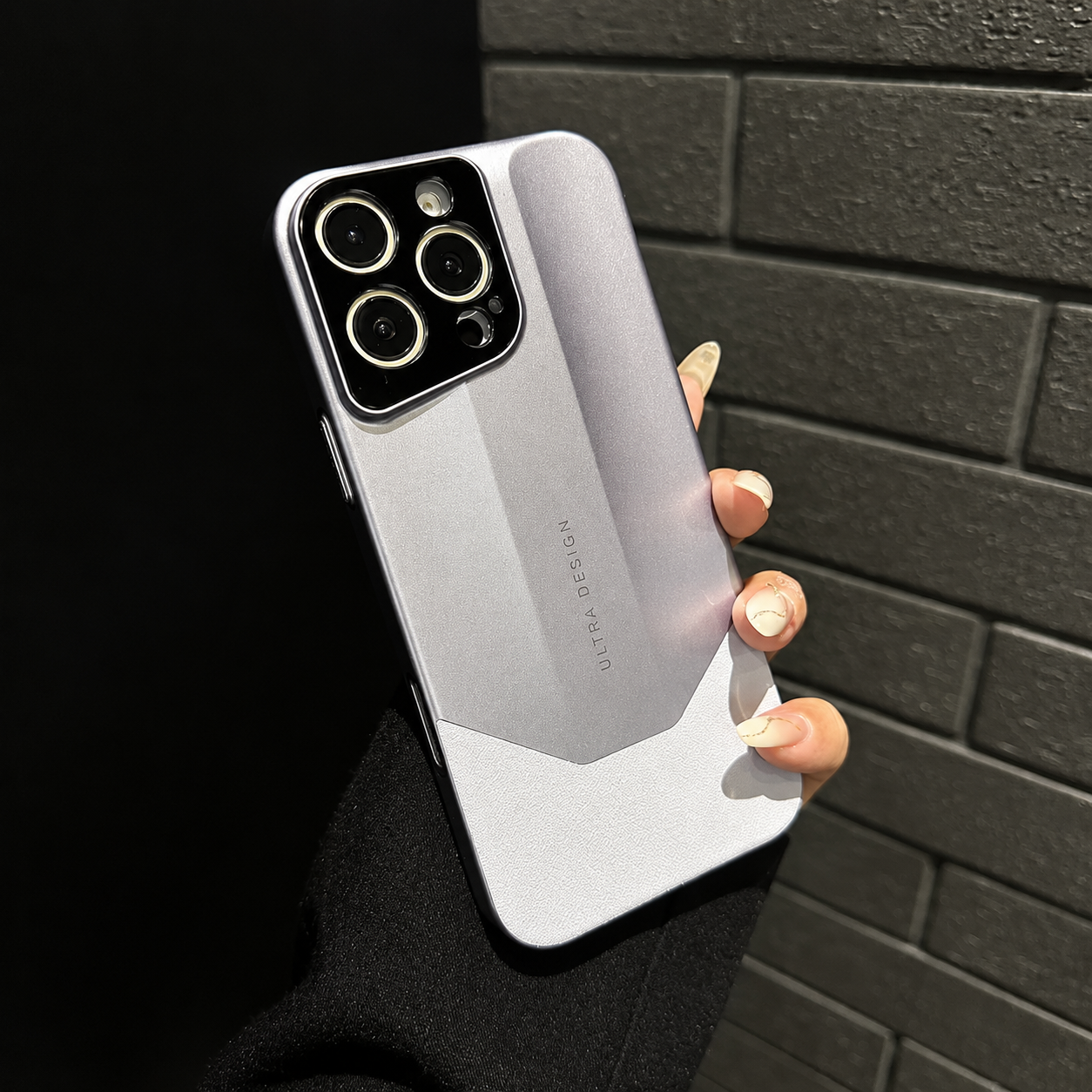 Premium iPhone Case Luxury Contrast Color Leather PC Hybrid Protective Cover Shockproof Anti Scratch Camera Lens Protection Slim Full Coverage
