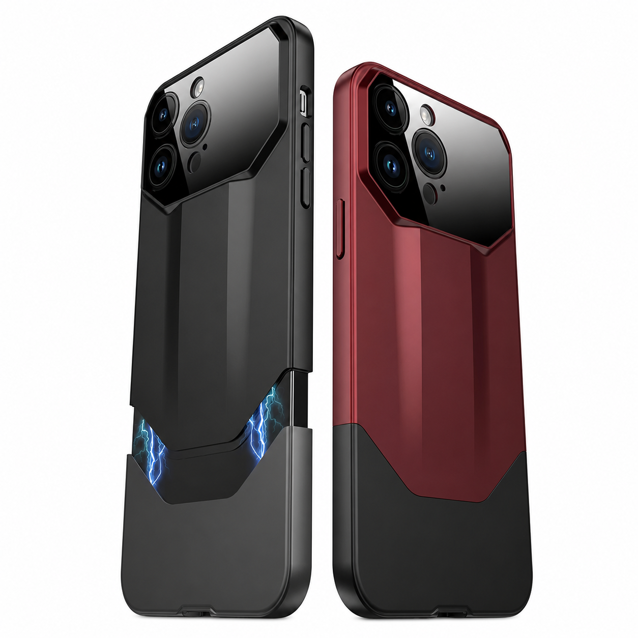 Premium iPhone Case Luxury Supercar Design Hard PC Shockproof Protective Cover Camera Lens Protection Anti Scratch Dustproof Slim Full Coverage