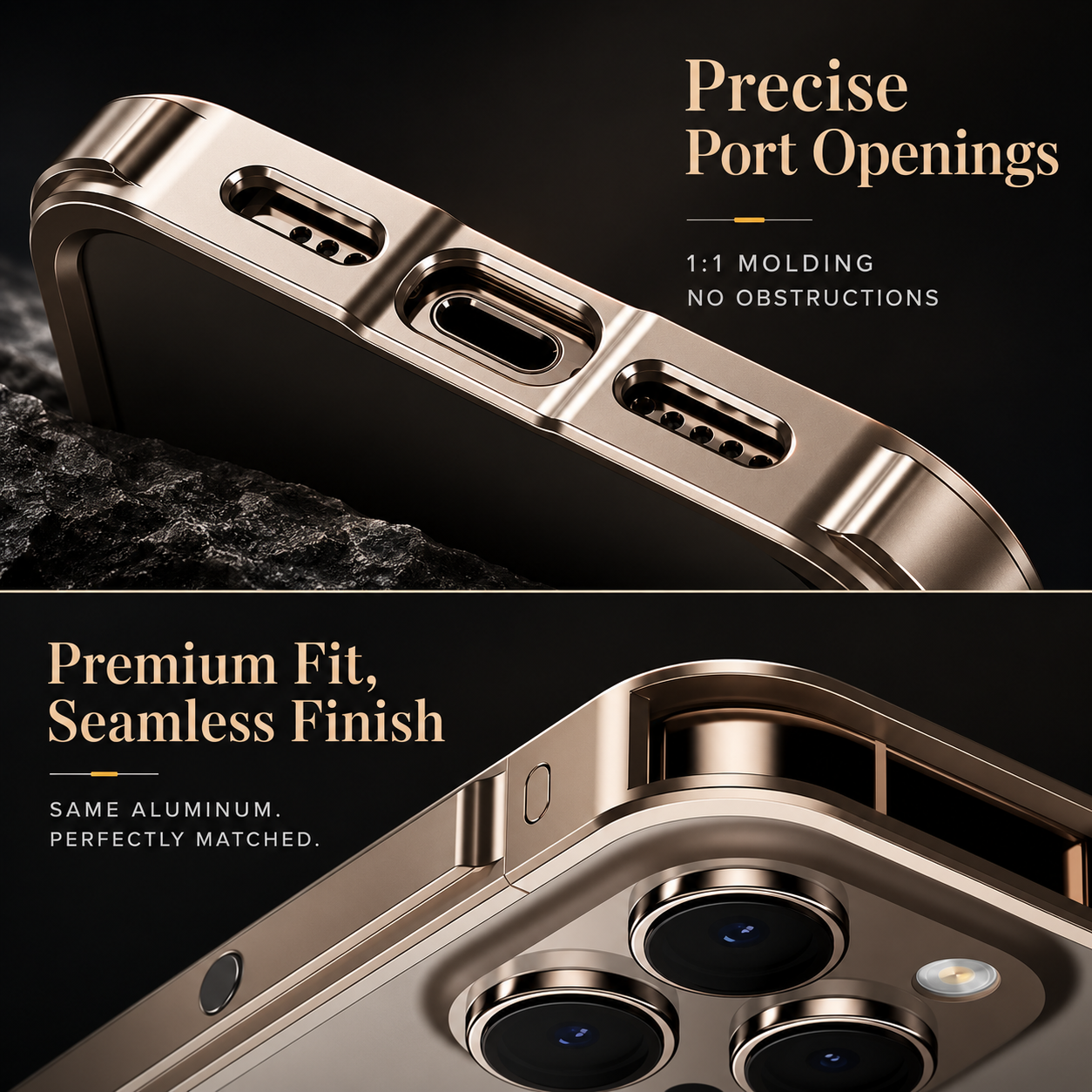 Premium iPhone Case MagSafe Compatible Aluminum Alloy Armor Frame Shockproof Protective Cover Anti Scratch Magnetic Metal Design Non Slip Grip Full Coverage