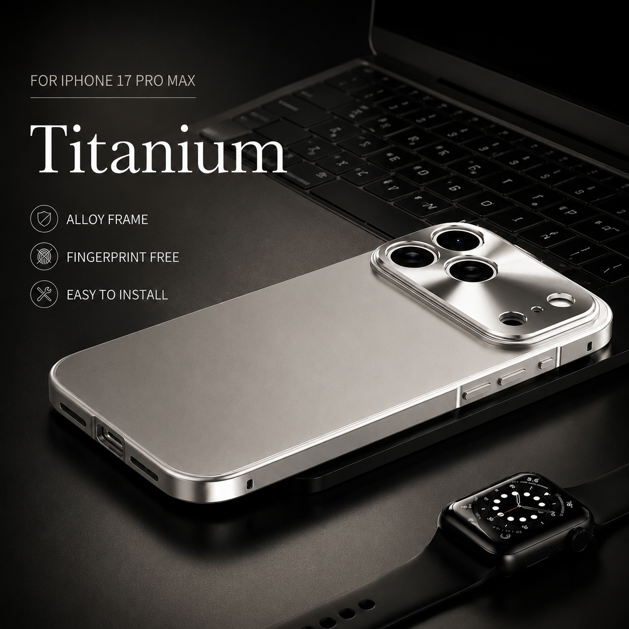 Premium iPhone Case MagSafe Compatible Aluminum Alloy Frame Frosted PC Protective Cover Ultra Thin Shockproof Anti Scratch Matte Lightweight Design