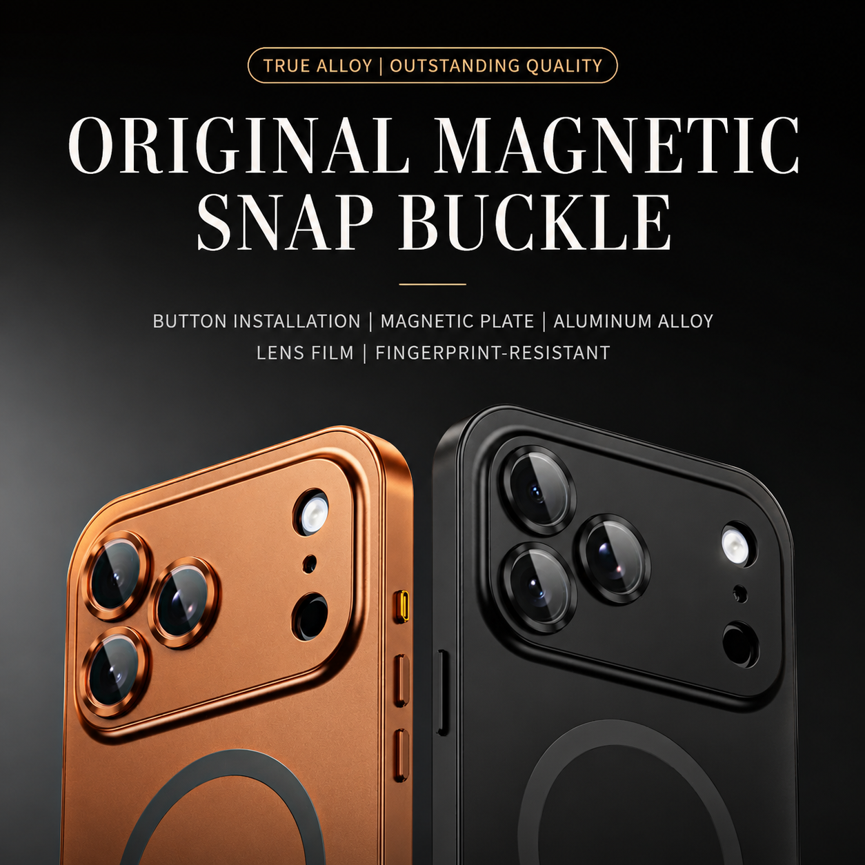 Premium iPhone Case MagSafe Compatible Aluminum Alloy Metal Frame Cover Shockproof Full Coverage Glass Lens Protection Matte Anti Glare Slim Design