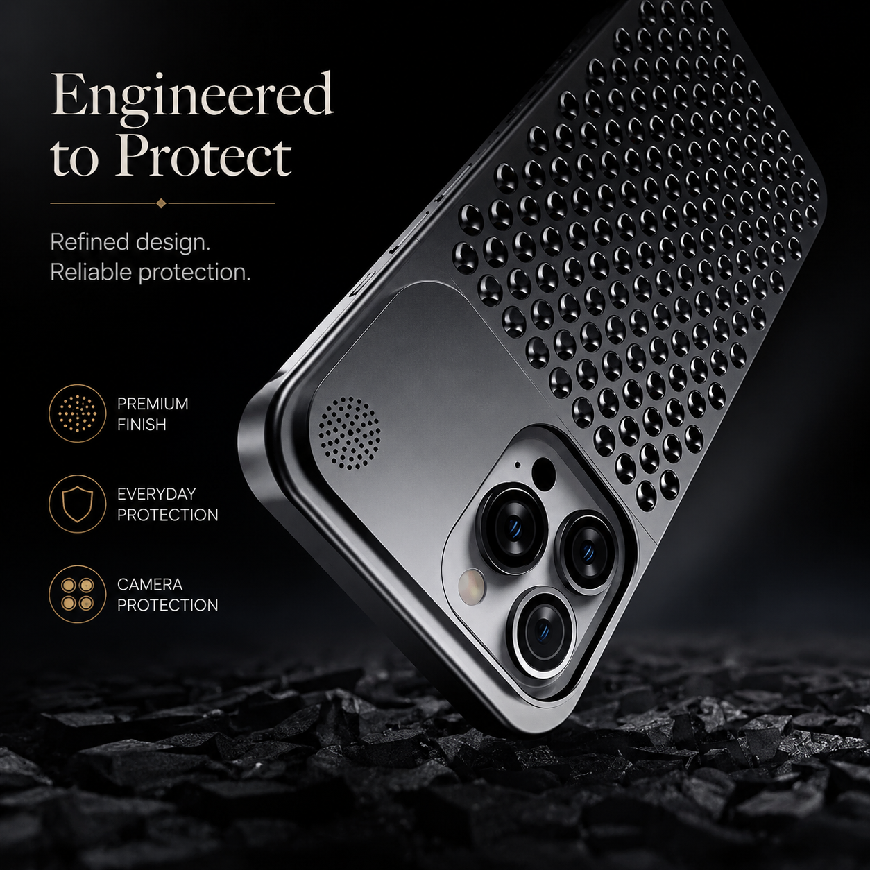 Premium iPhone Case MagSafe Compatible Aluminum Cooling Cover Heat Dissipation Shockproof Protective Case Removable Fragrance Module Magnetic Full Protection Design