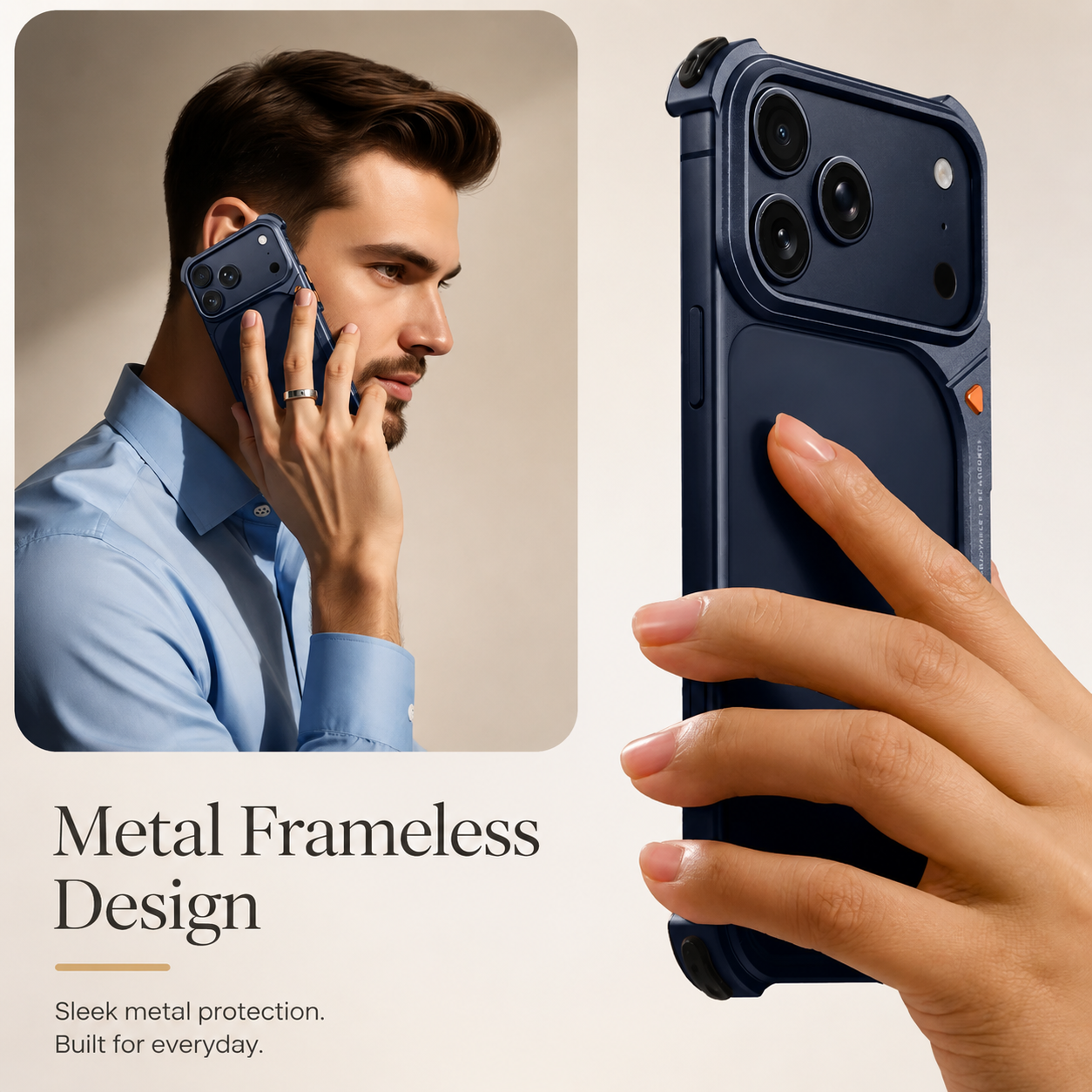 Premium iPhone Case MagSafe Compatible Aluminum Frame Protective Cover Camera Lens Protection Slim Metal Shockproof Anti Scratch Lightweight Design