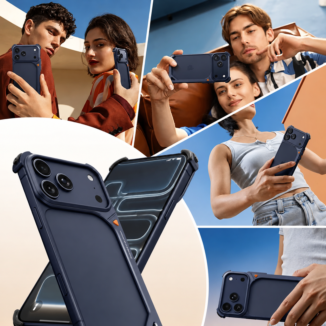 Premium iPhone Case MagSafe Compatible Aluminum Frame Protective Cover Camera Lens Protection Slim Metal Shockproof Anti Scratch Lightweight Design
