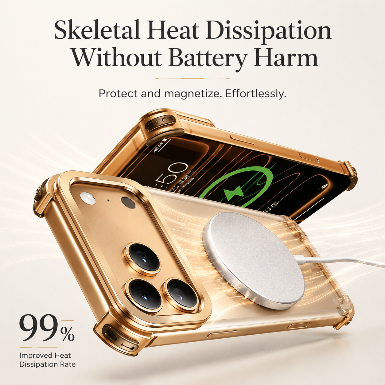 Premium iPhone Case MagSafe Compatible Aluminum Frame Protective Cover Camera Lens Protection Slim Metal Shockproof Anti Scratch Lightweight Design