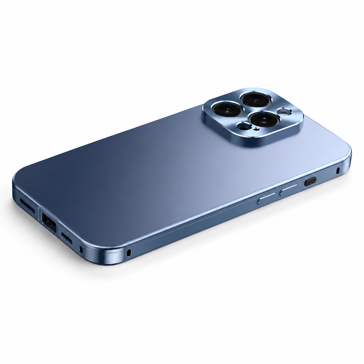 Premium iPhone Case MagSafe Compatible Aluminum Metal Frame Shockproof Protective Cover Camera Lens Protection Wireless Charging Slim Full Coverage
