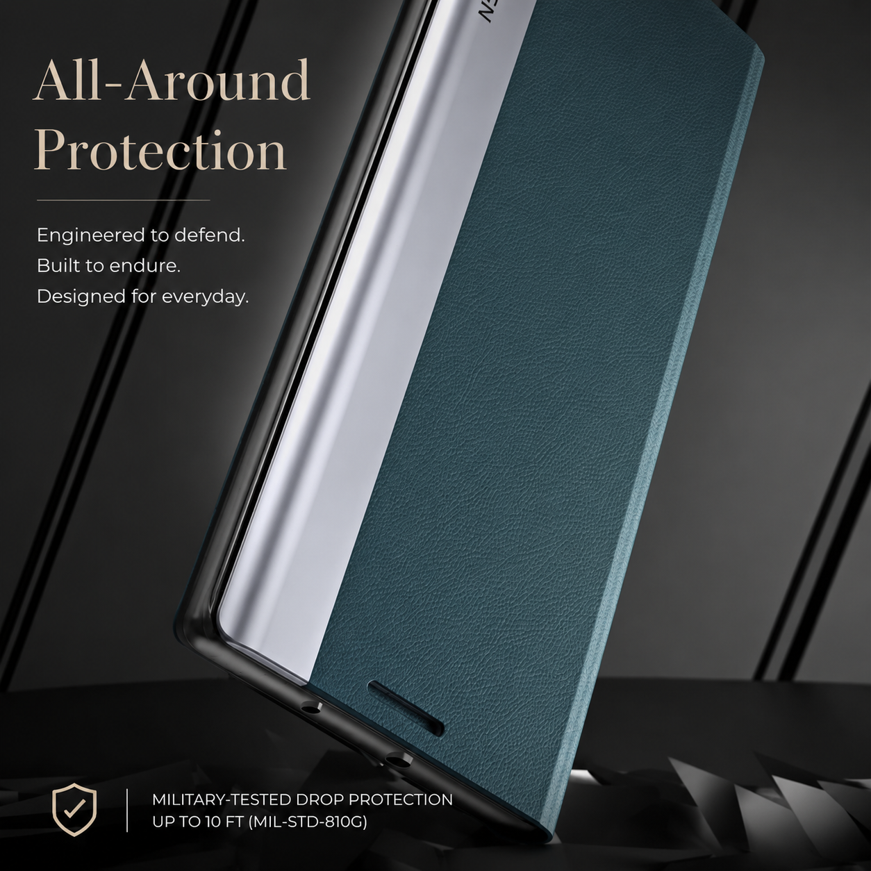 Premium iPhone Case MagSafe Compatible Leather Flip Wallet Cover Card Holder Stand Magnetic Shockproof Protective Case Screen Protection Slim Design
