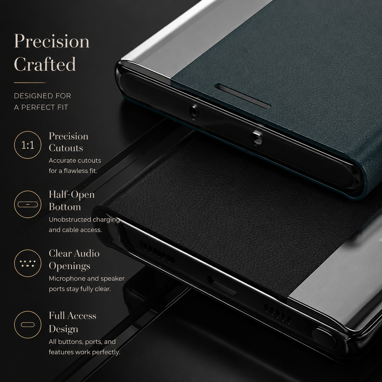 Premium iPhone Case MagSafe Compatible Leather Flip Wallet Cover Card Holder Stand Magnetic Shockproof Protective Case Screen Protection Slim Design