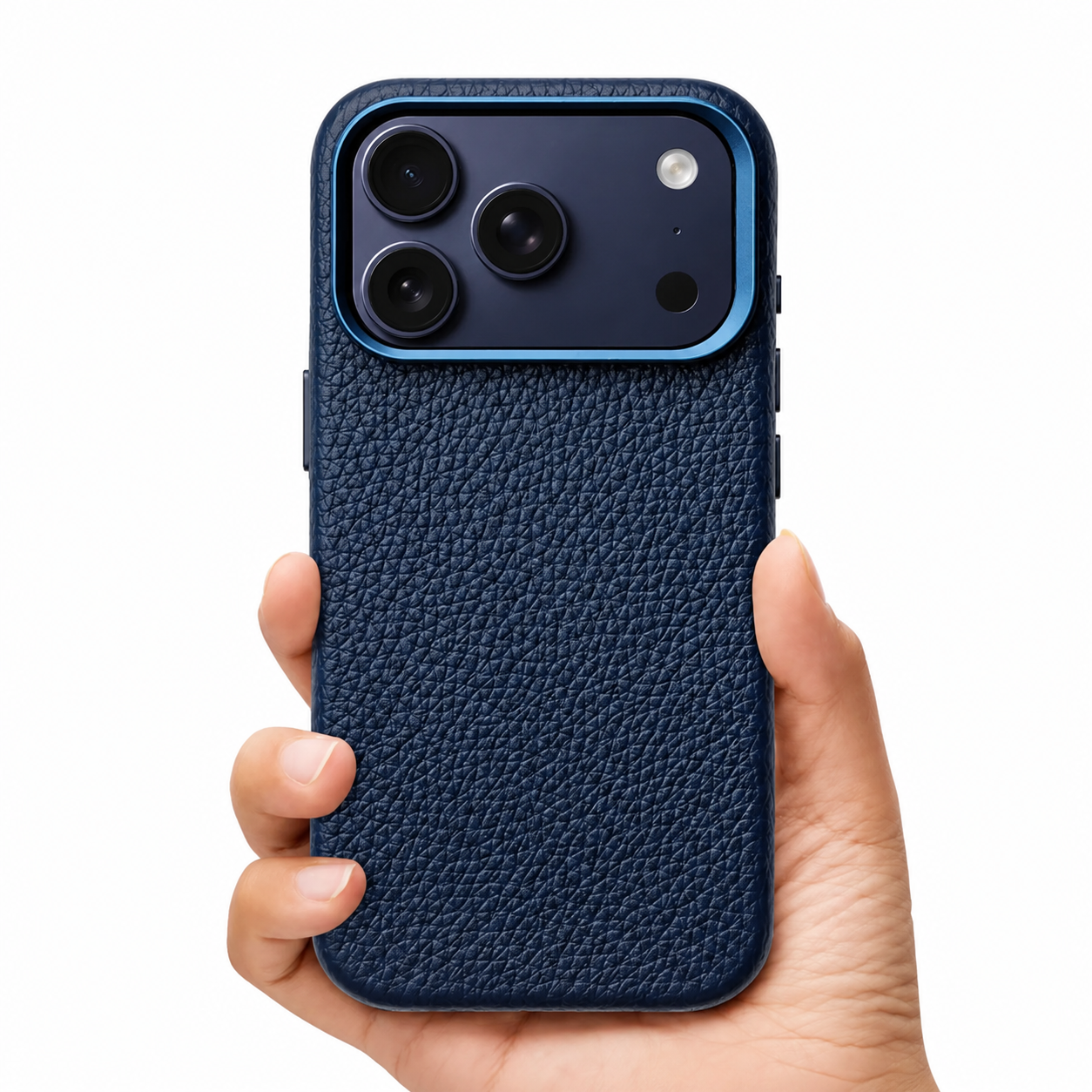 Premium iPhone Case MagSafe Compatible Luxury Lychee Leather Protective Cover Magnetic Shockproof Alloy Lens Protection Anti Scratch Full Coverage