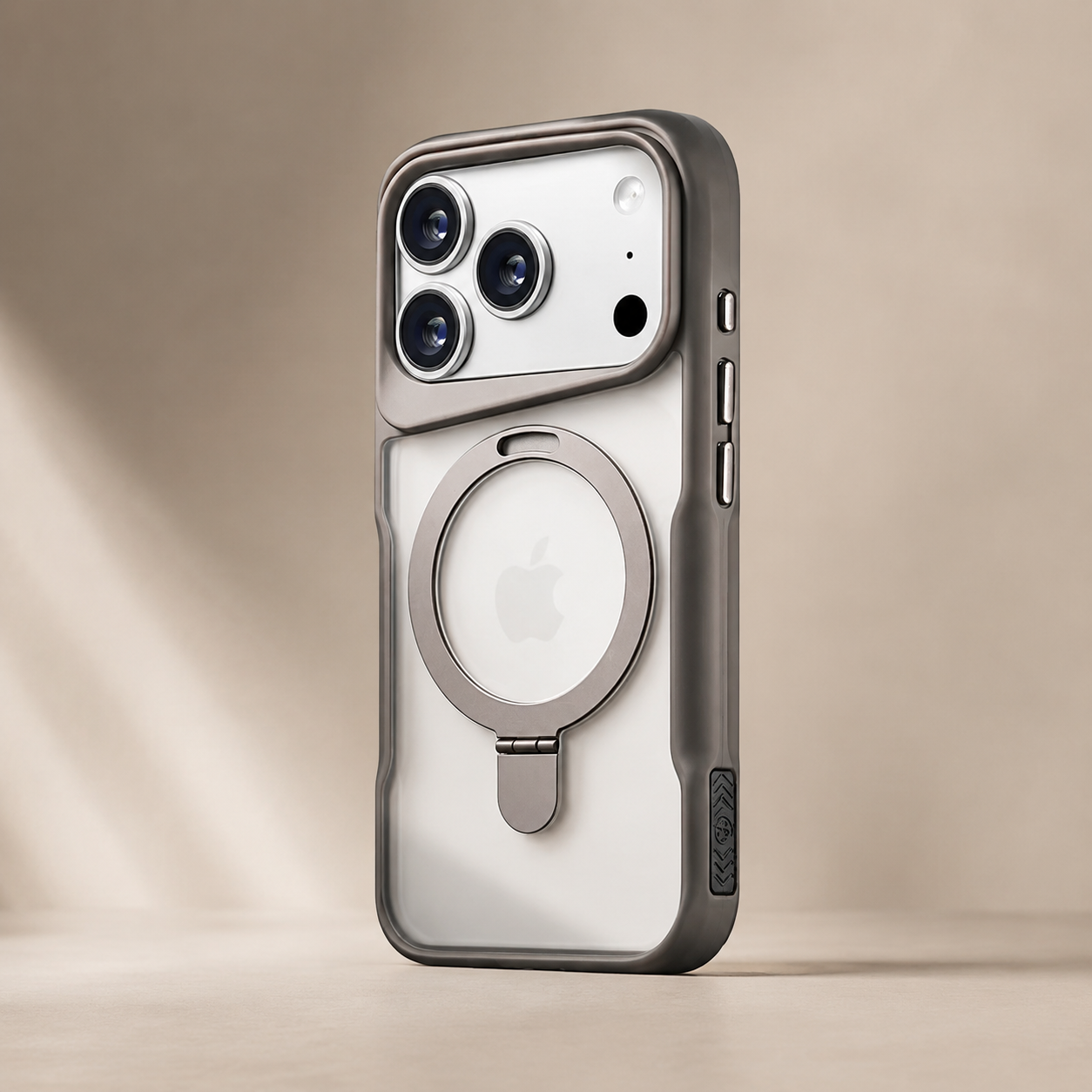 Premium iPhone Case MagSafe Compatible Magnetic Metal Ring Stand Shockproof Bumper Cover Translucent Matte Protective Case Anti Scratch Slim Full Coverage