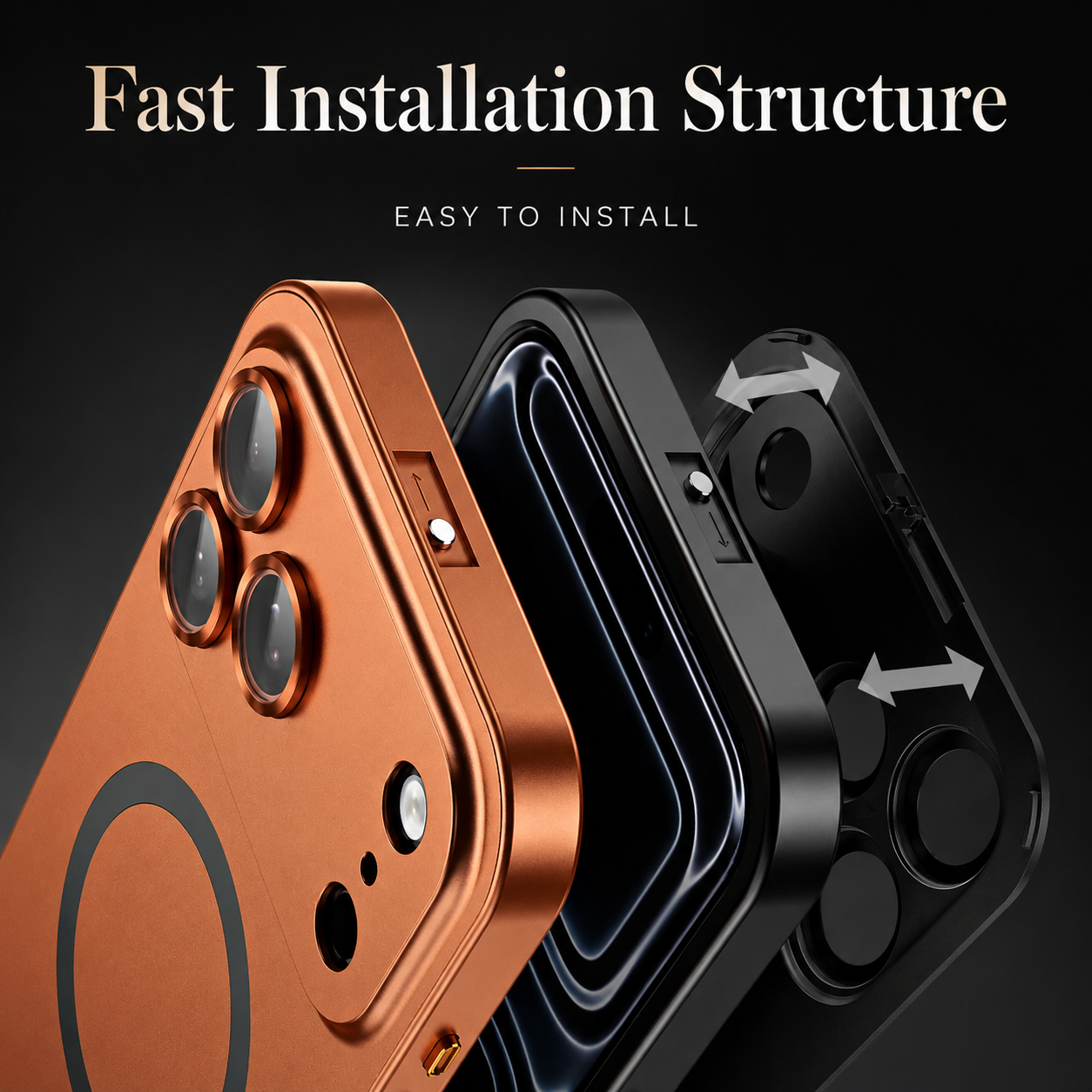 Premium iPhone Case MagSafe Compatible Magnetic Protective Cover Aluminum Metal Frame PC Back Shockproof Camera Lens Guard Ultra Thin Full Protection Design