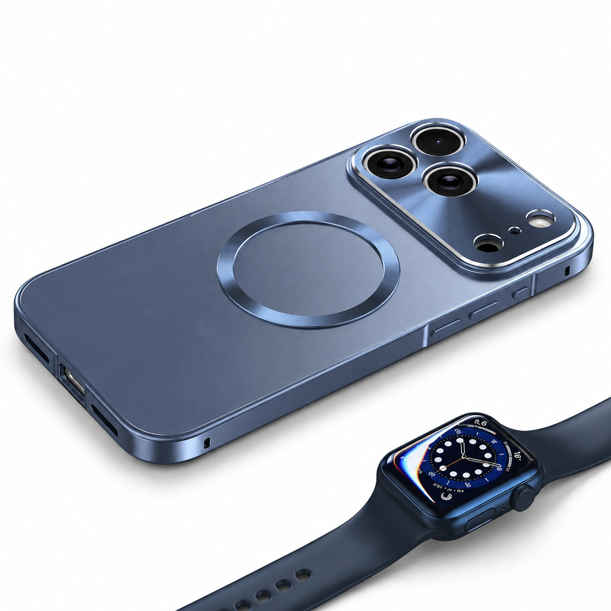 Premium iPhone Case MagSafe Compatible Magnetic Shockproof Protective Cover Camera Lens Protection Ultra Thin Aluminum Frame Frosted Matte Back Full Coverage