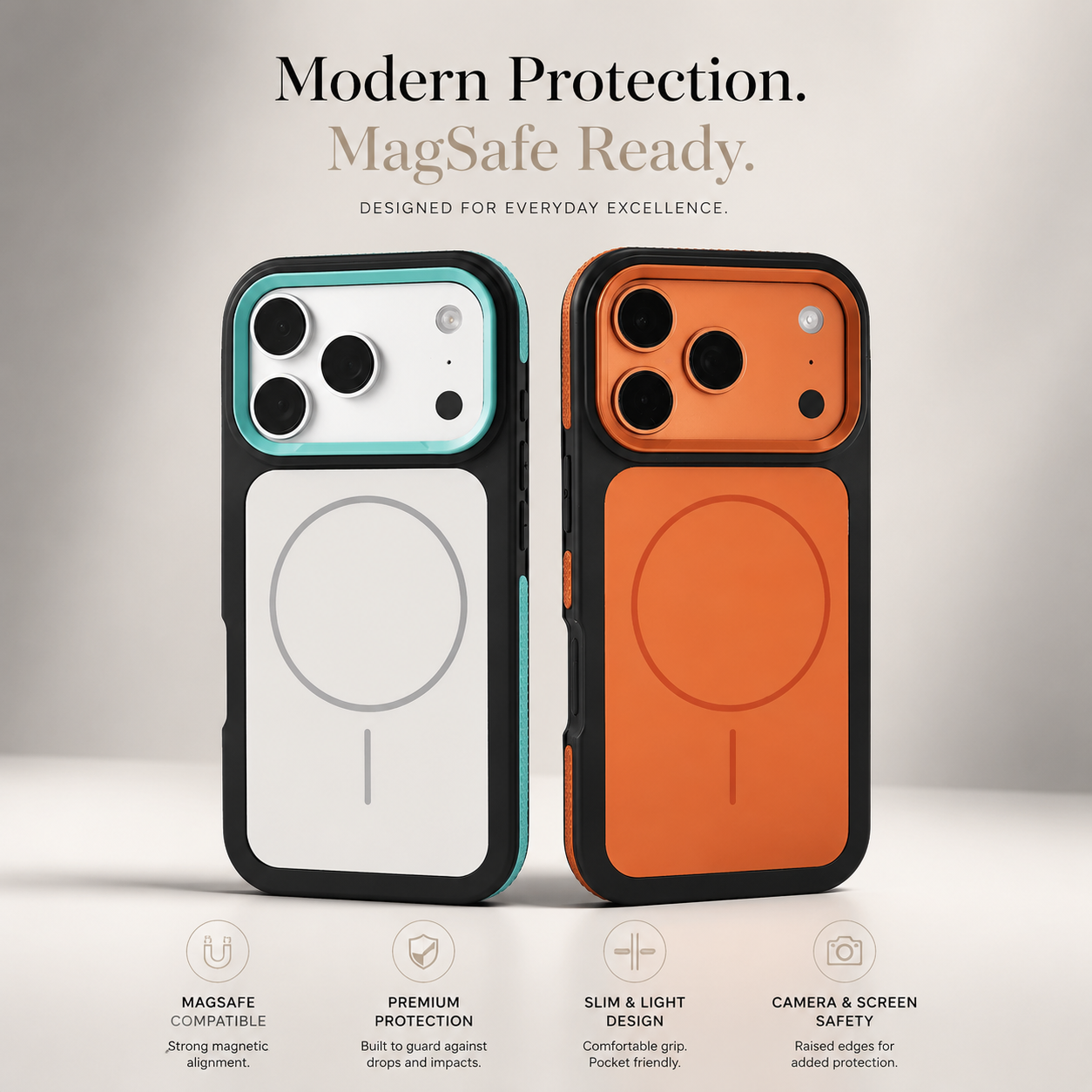 Premium iPhone Case MagSafe Compatible Matte Frosted Armor Cover Magnetic PC TPU Shockproof Protective Case Anti Scratch Slim Full Coverage