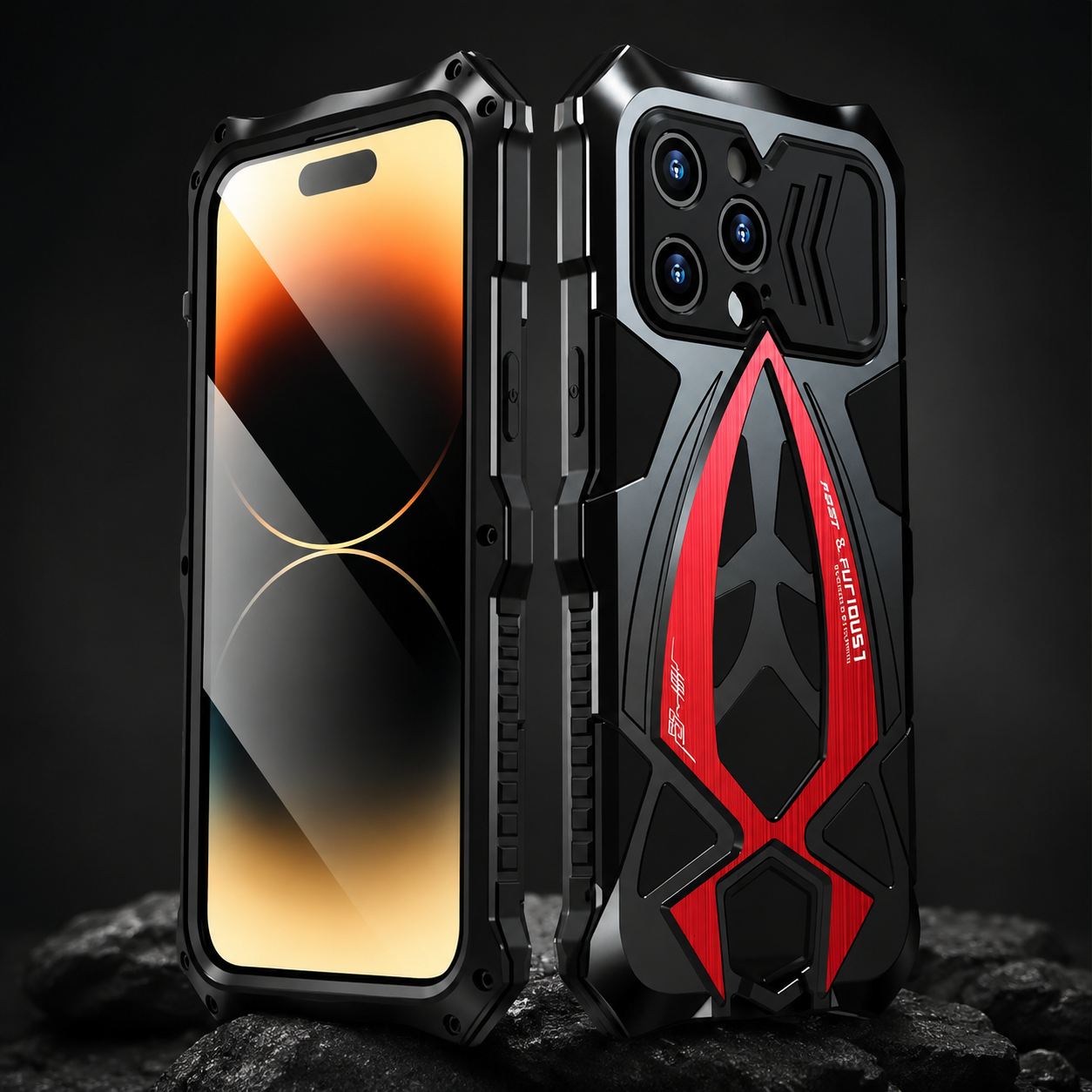Premium iPhone Case MagSafe Compatible Metal Armor Shell Shockproof Protective Cover Camera Lens Screen Protection Ultra Thin Magnetic Full Body Design