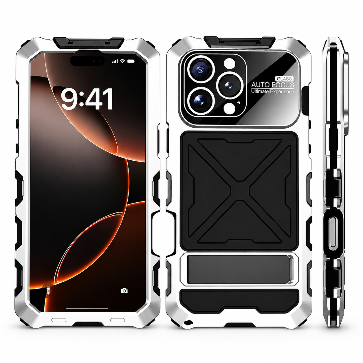 Premium iPhone Case MagSafe Compatible Metal Bumper Protective Cover Shockproof Rugged Anti Slip Lightweight Edge Protection Durable Frame Design