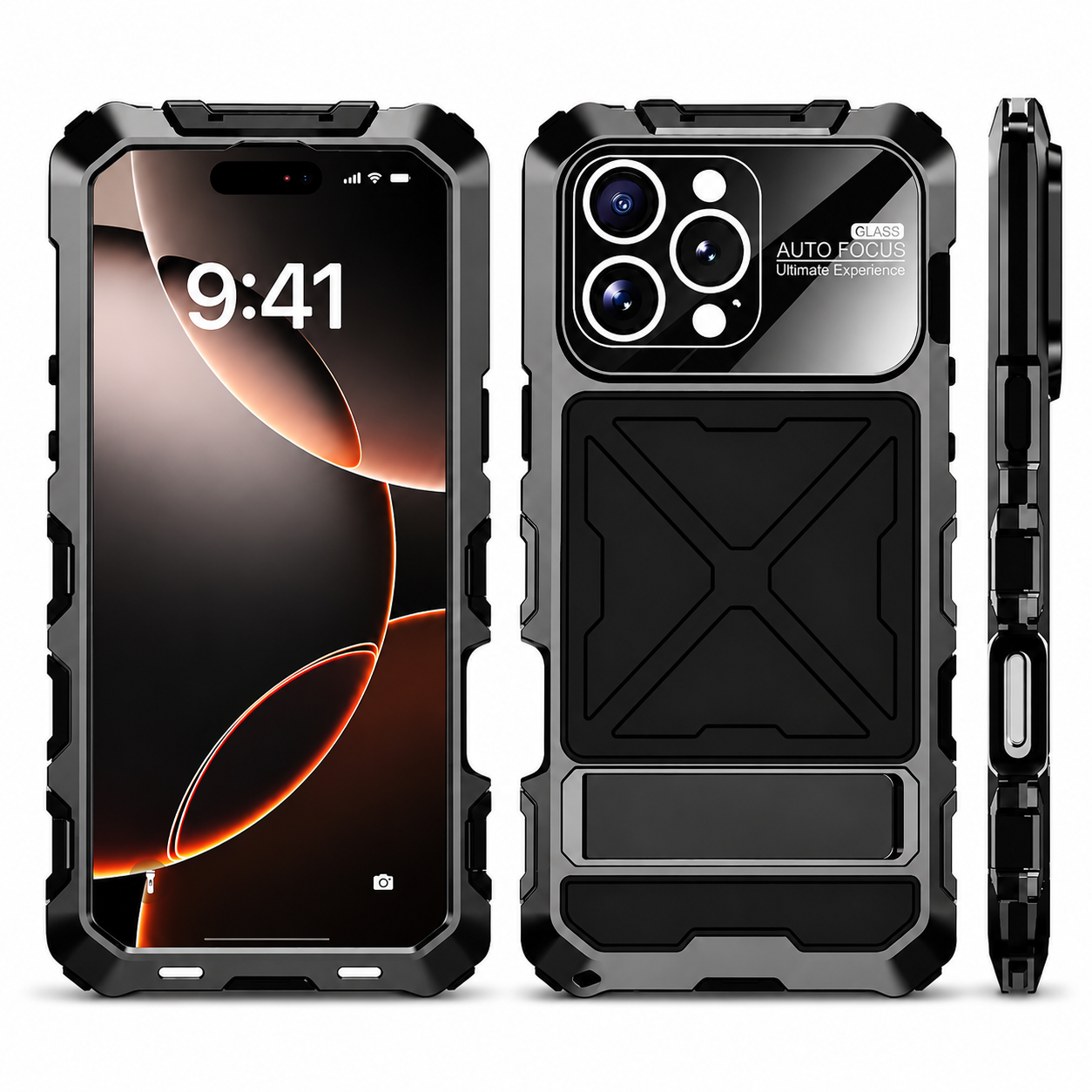Premium iPhone Case MagSafe Compatible Metal Bumper Protective Cover Shockproof Rugged Anti Slip Lightweight Edge Protection Durable Frame Design