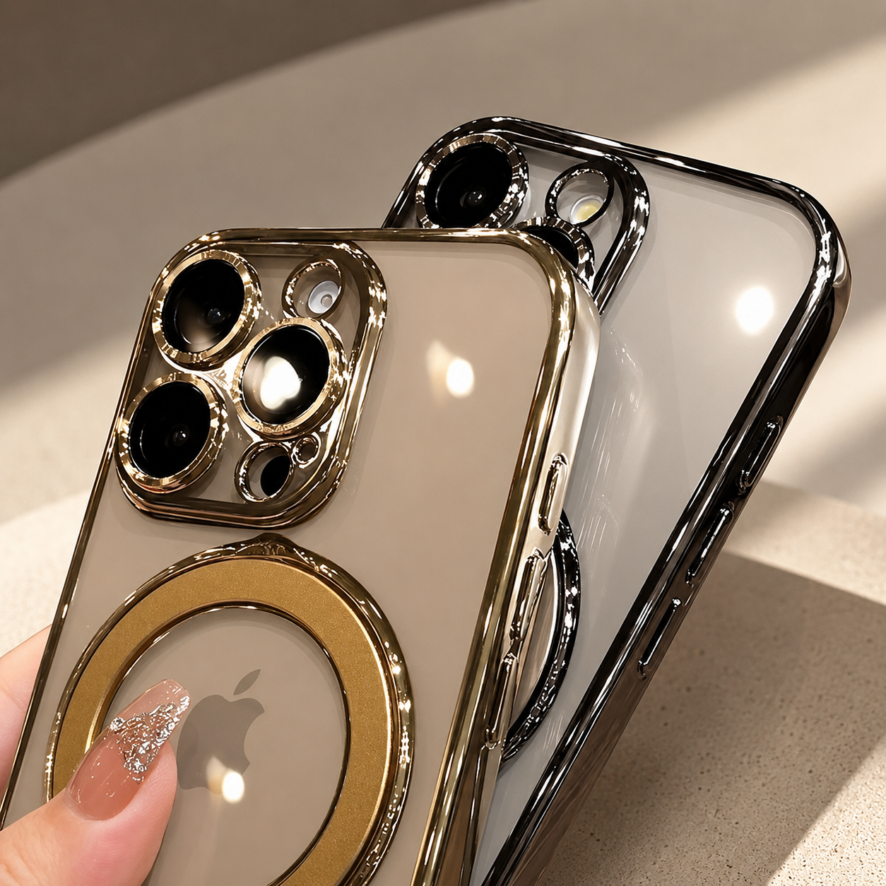 Premium iPhone Case MagSafe Compatible Protective Cover Camera Lens Protection Clear Acrylic Magnetic Stand Shockproof Anti Fingerprint Full Coverage