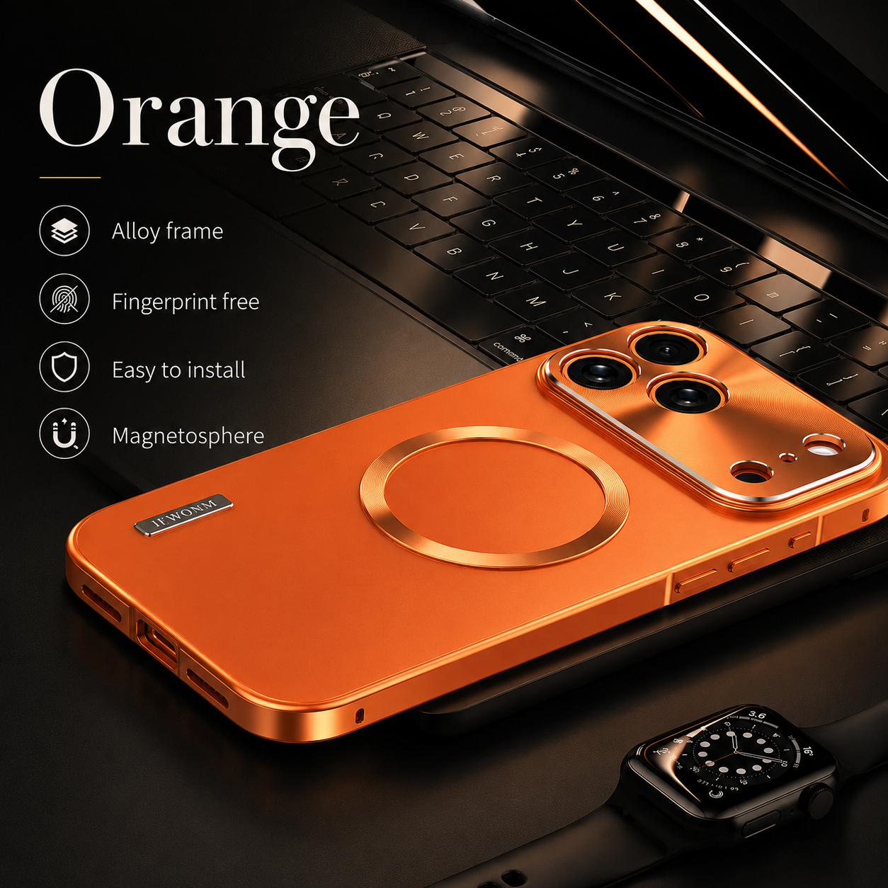 Premium iPhone Case MagSafe Compatible Protective Cover Camera Lens Protection Shockproof Aluminum Alloy Magnetic Frame Frosted PC Back Anti Scratch Slim Full Coverage