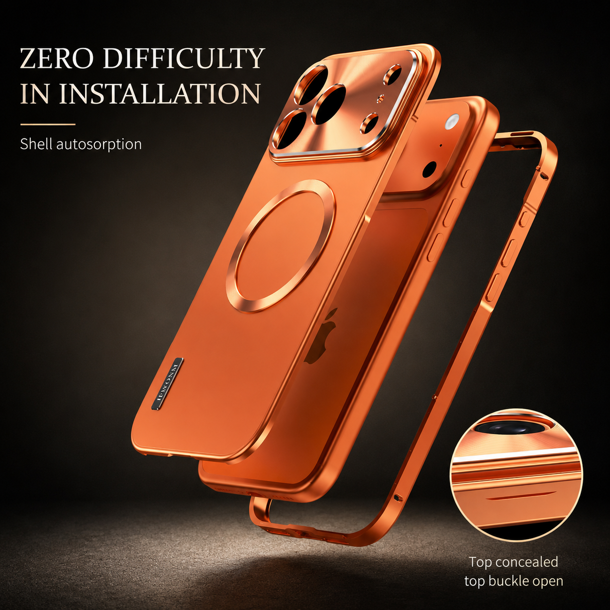 Premium iPhone Case MagSafe Compatible Protective Cover Camera Lens Protection Shockproof Aluminum Alloy Magnetic Frame Frosted PC Back Anti Scratch Slim Full Coverage