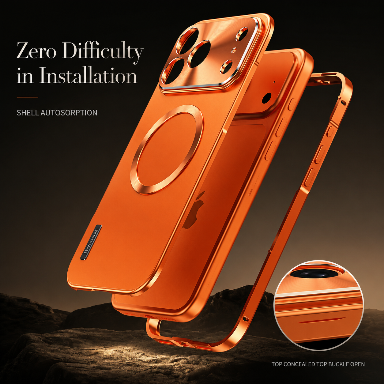 Premium iPhone Case MagSafe Compatible Protective Cover Camera Lens Protection Shockproof Anti Scratch Ultra Thin Aluminum Magnetic Frame Frosted Hard Back Full Coverage