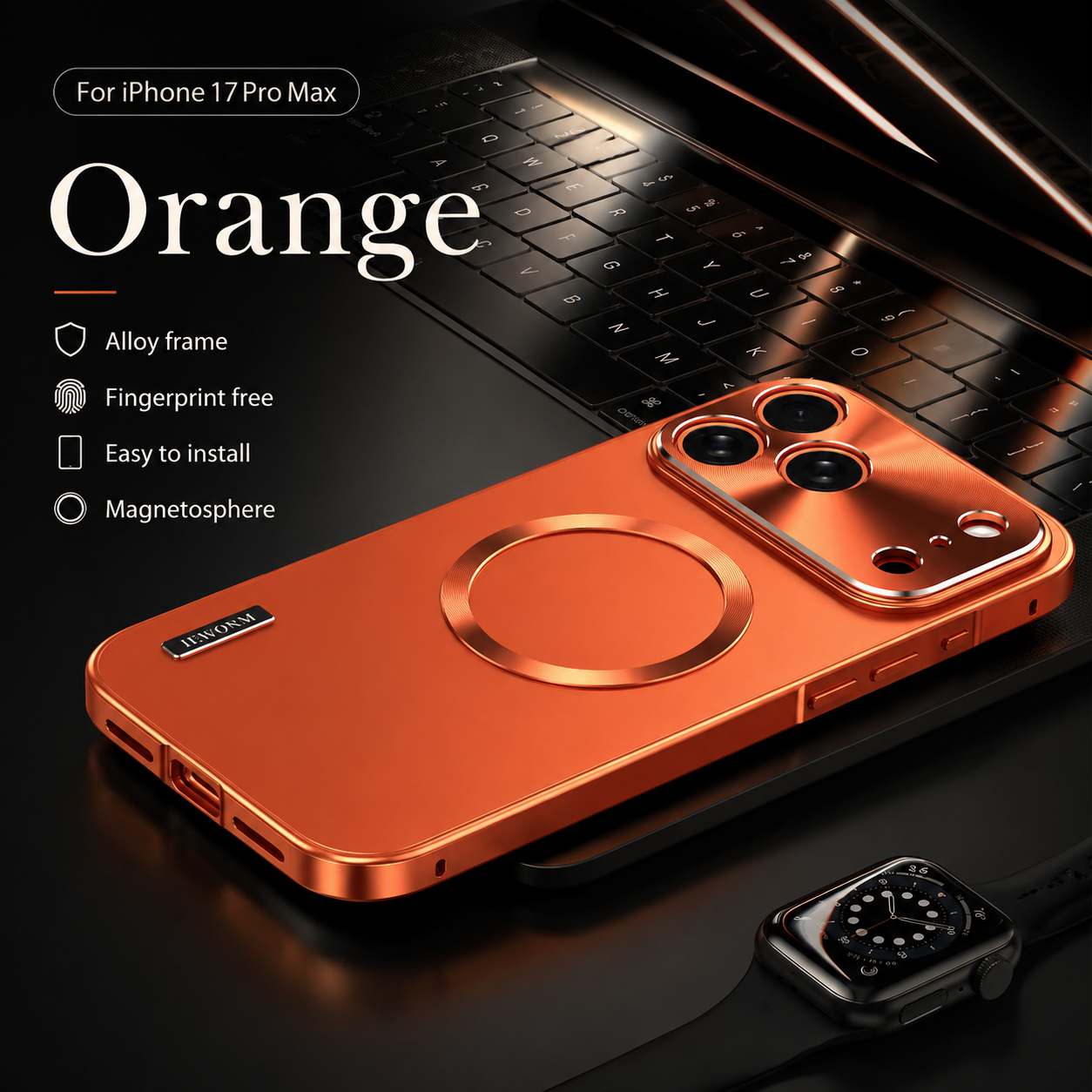 Premium iPhone Case MagSafe Compatible Protective Cover Camera Lens Protection Shockproof Anti Scratch Ultra Thin Aluminum Magnetic Frame Frosted Hard Back Full Coverage
