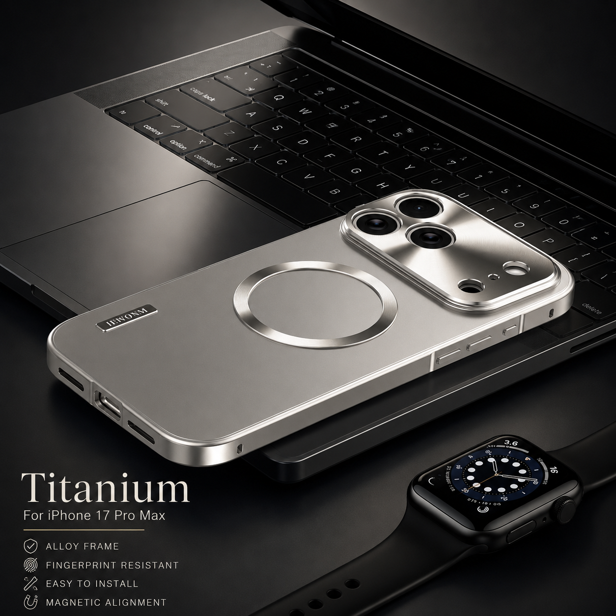 Premium iPhone Case MagSafe Compatible Protective Cover Camera Lens Protection Shockproof Anti Scratch Ultra Thin Aluminum Magnetic Frame Frosted Hard Back Full Coverage