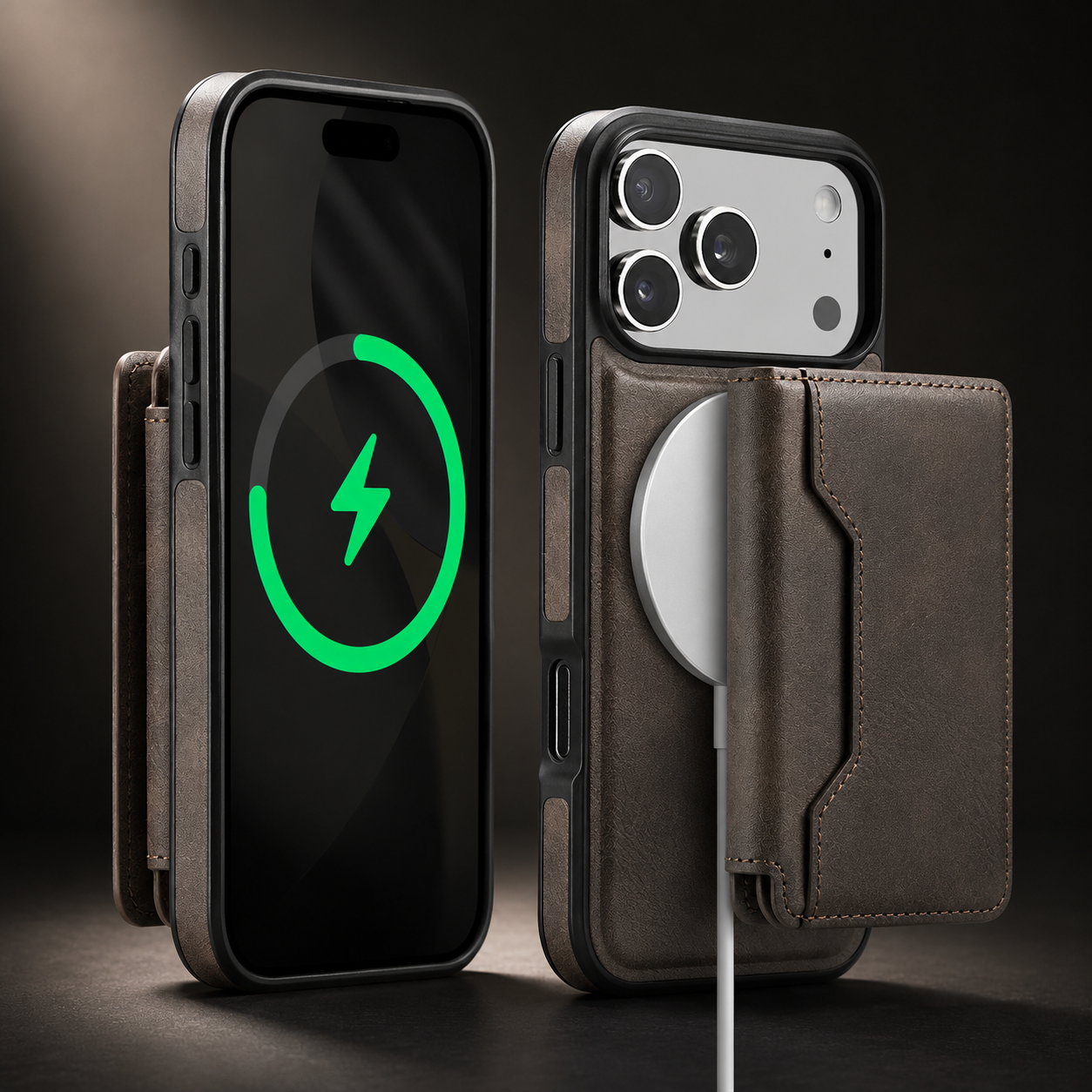 Premium iPhone Case MagSafe Compatible Protective Cover Camera Lens Protection Shockproof Detachable Magnetic PU Leather Wallet Card Holder Anti Scratch Full Coverage
