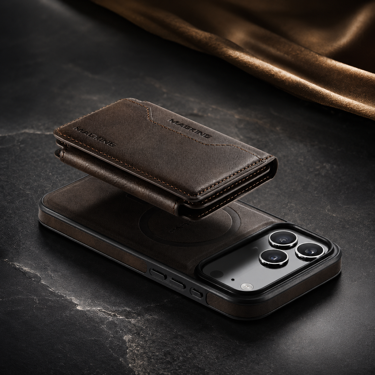Premium iPhone Case MagSafe Compatible Protective Cover Camera Lens Protection Shockproof Detachable Magnetic PU Leather Wallet Card Holder Anti Scratch Full Coverage