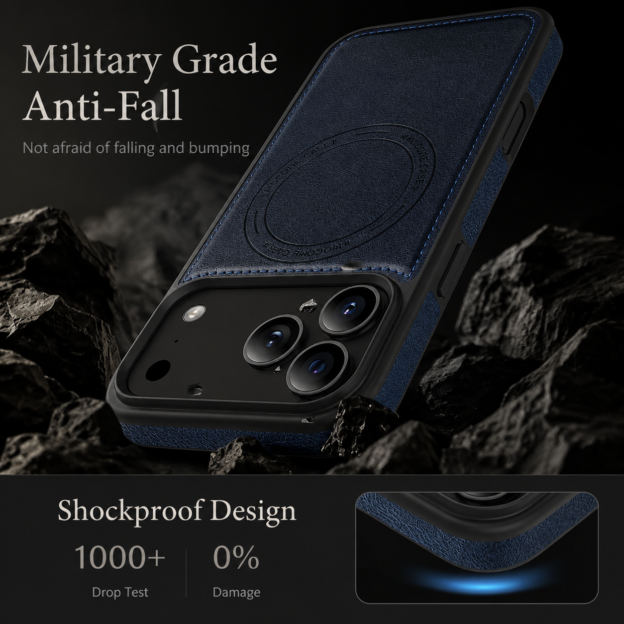 Premium iPhone Case MagSafe Compatible Protective Cover Camera Lens Protection Shockproof PU Leather Wallet Card Holder Magnetic Anti Scratch Full Coverage