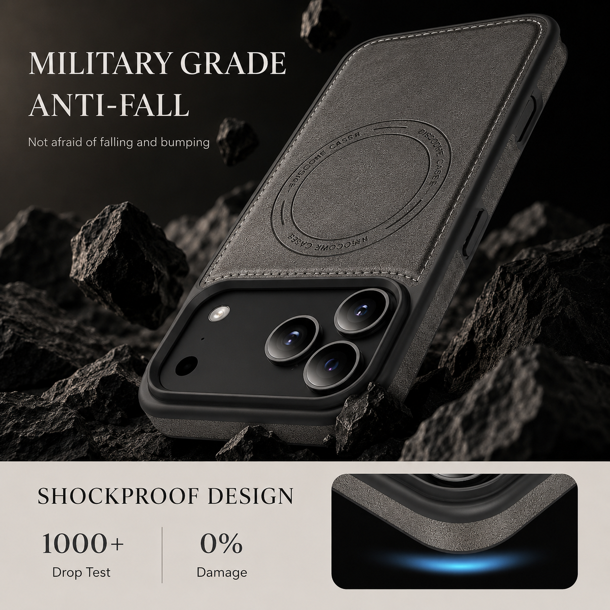Premium iPhone Case MagSafe Compatible Protective Cover Camera Lens Protection Shockproof RFID Leather Wallet Card Holder Anti Scratch Full Coverage