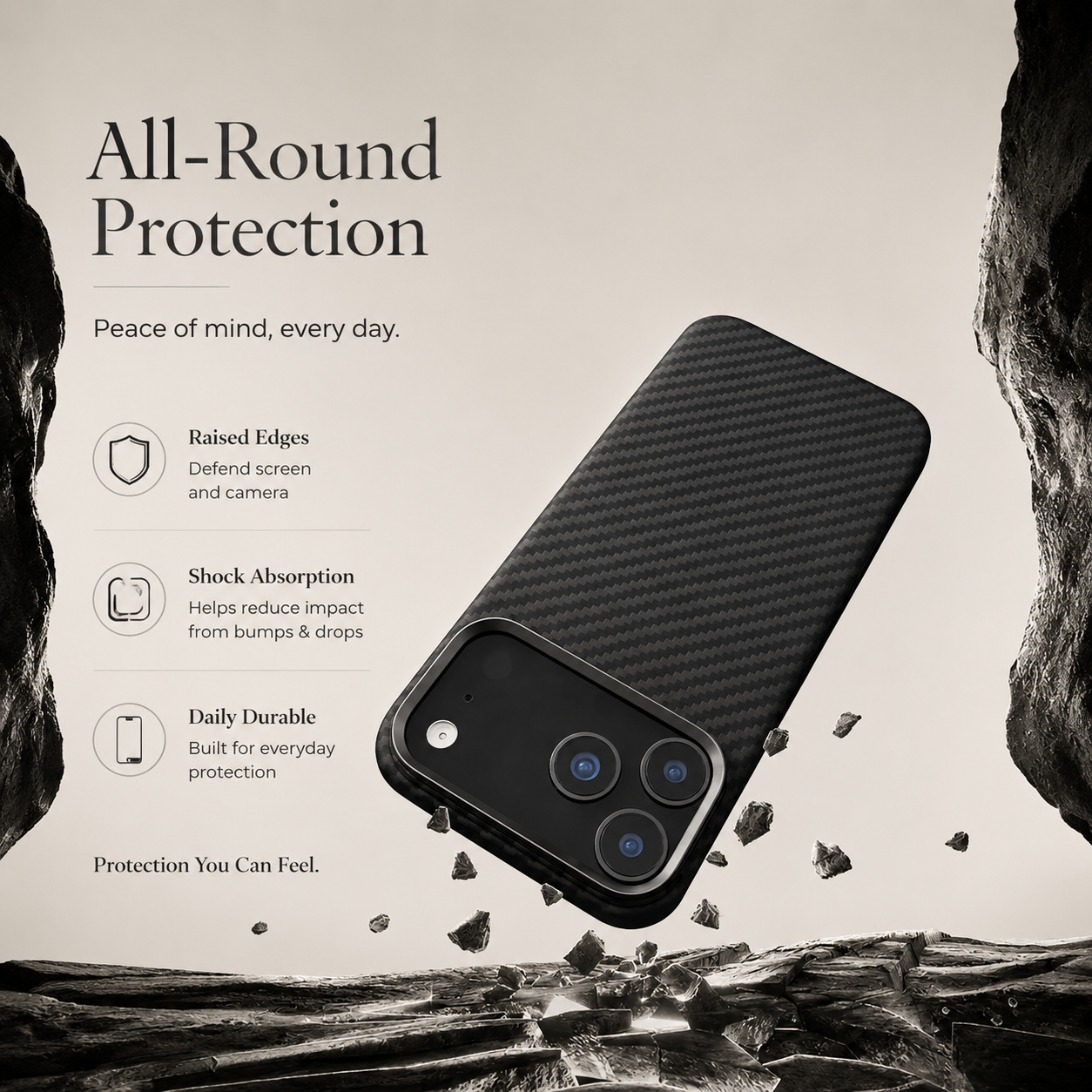 Premium iPhone Case MagSafe Compatible Real Aramid Kevlar Carbon Fiber Ultra Slim Protective Cover Shockproof Matte Anti Glare Magnetic Charging Slim Design